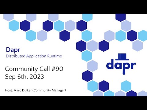 Dapr Community Call - Sep 6th (#90)