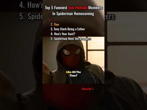 Top 5 Funniest Tom Holland Moments In Spiderman Homecoming. 🤣