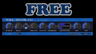 Video thumbnail for FREE TAL-Dub-3 by TAL Software by FREE PLUGINS FREE
