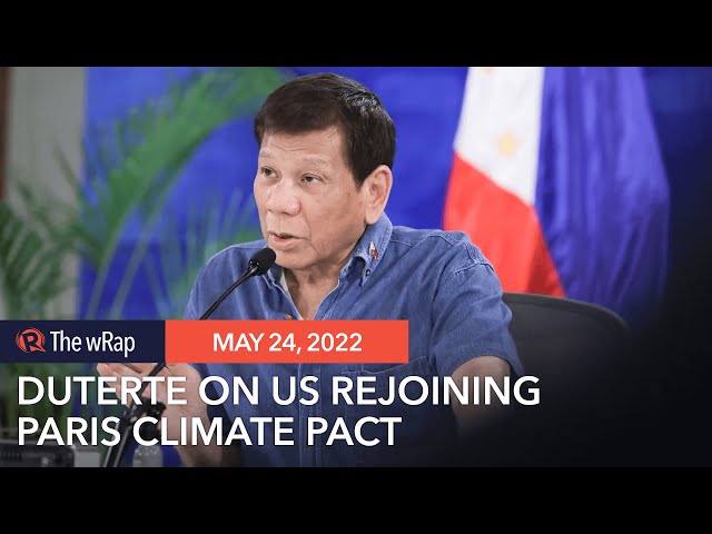 Outraged Duterte unaware of US rejoining Paris climate pact