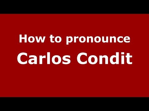 How to pronounce Carlos Condit (American English/US) - PronounceNames.com