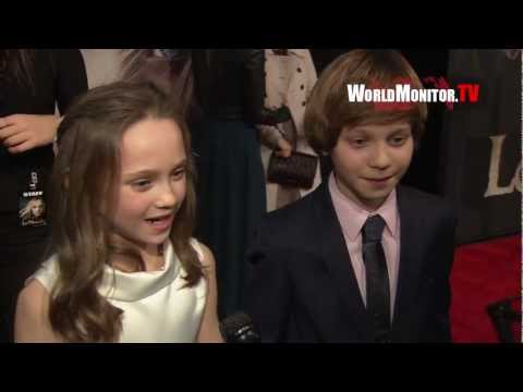 Daniel Huttlestone and Isabelle Allen interviewed at 'Les Miserables' New York Premiere