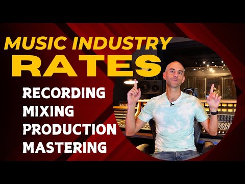 Typical RATES for recording, mixing, production, mastering