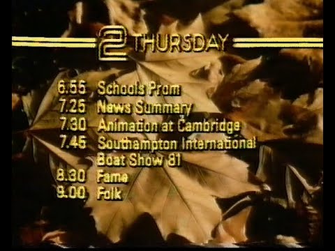 Thursday 17th September 1981 BBC2