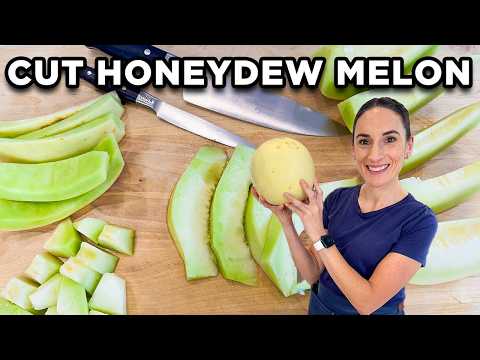 How to Cut Honeydew Melon into Cubes and Slices the Easy Way