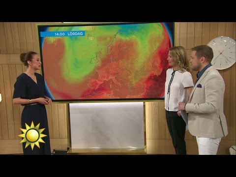 Då kommer värmen - 25 grader i stora delar av landet - Nyhetsmorgon (TV4)