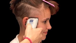 Futurecuts.co  - Extreme Clipper Shaved Nape & Short Scissor Cut Bangs Fringe Haircut - Jessica