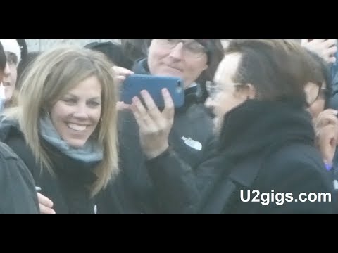 U2 Bono, Edge & Adam outside SSE Arena, Belfast 2018-10-28 - U2gigs.com