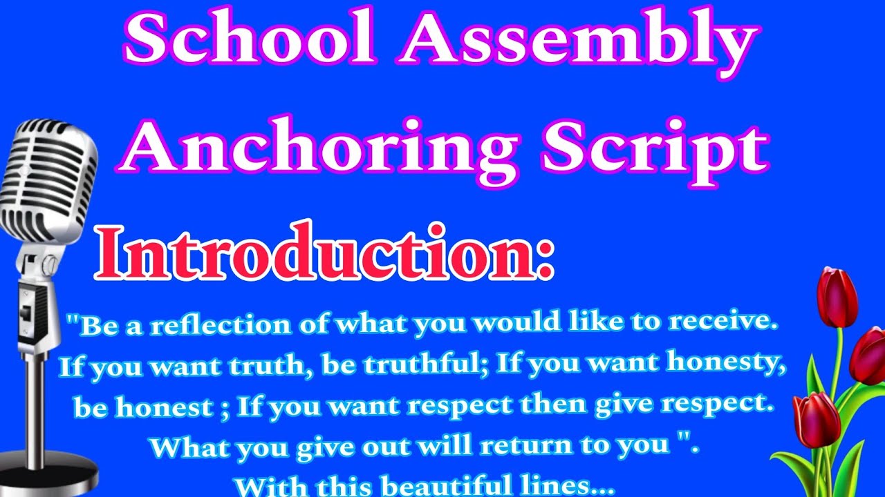 School Assembly Script || Anchoring script of Morning Assembly || MC