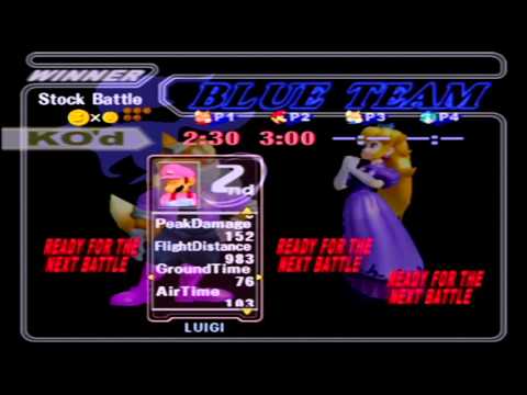 Melee Gauntlet 40 - Disafter(Fox) CPU(Luigi) vs. Jwu(Fox) Thinmint(Peach) - DOUBLES GRAND FINALS