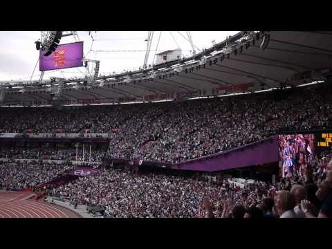 Mo Farah last lap of the 5 000m, Olympic Stadium London 2012