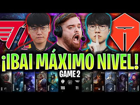 IBAI CASTEA EL MÁXIMO NIVEL DEL MUNDIAL! 😱ÉPICO!🔥 | T1 vs TES Game 2 WORLDS 2025 SEMIFINAL IBAI