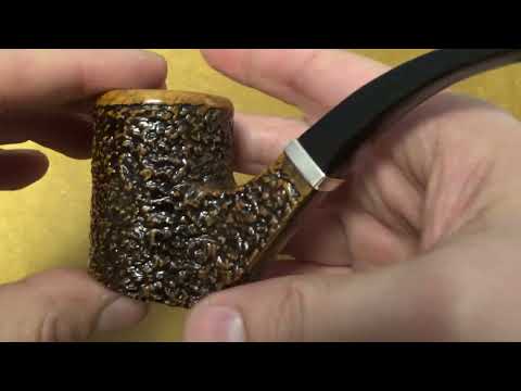 Pipa Fiamma di Re - Erica - con vera in argento - Bent Poker - FR153