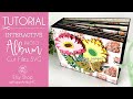 Easy Interactive Scrapbook Album with Gerbera Daisy Decor, Cut File, SVG TUTORIAL by PaperArtbyMC