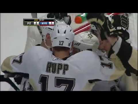 09/10 RS: Pit @ NYR Highlights - 11/30/09 (Rupp Hat Trick)