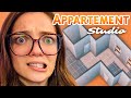 Je dois meubler ce mini appartement biscornu ! | Les Sims 4 😅
