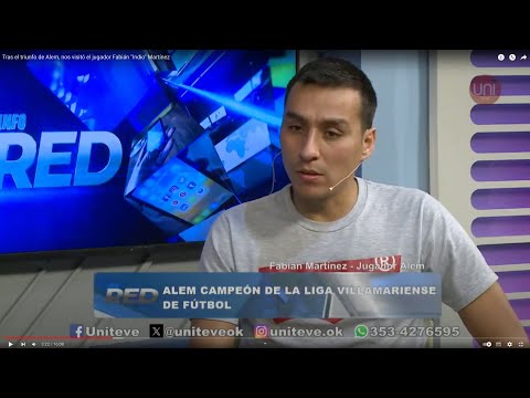 Tras el triunfo de Alem, nos visitó el jugador Fabián 