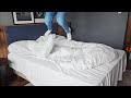 My Girlfriend Jumping On A Bouncy Squeaky Hotelbed And Pillow In White Ankle Socks Jump