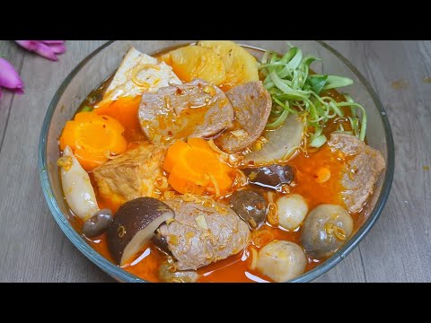 BÚN HUẾ CHAY - món chay ngon Cách nấu BÚN BÒ HUẾ CHAY thơm ngon đậm đà - Tú Lê Miền Tây