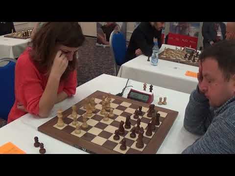 WGM Maisuradze Nino - GM Daniel Fridman,  Queen's gambit declined, Rapid chess, PART I