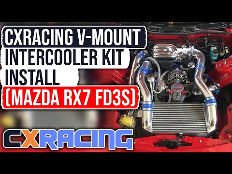 CXRacing V-Mount Kit Install (Mazda RX7 FD3S)