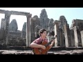 Jeff Peterson performs Ka Wai O Kaupo at the Bayon temple  www.jeffpetersonguitar.com