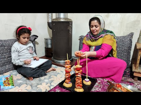 Azerbaijani kebab Recipe | Delicious kebab in village | kebab recipe
