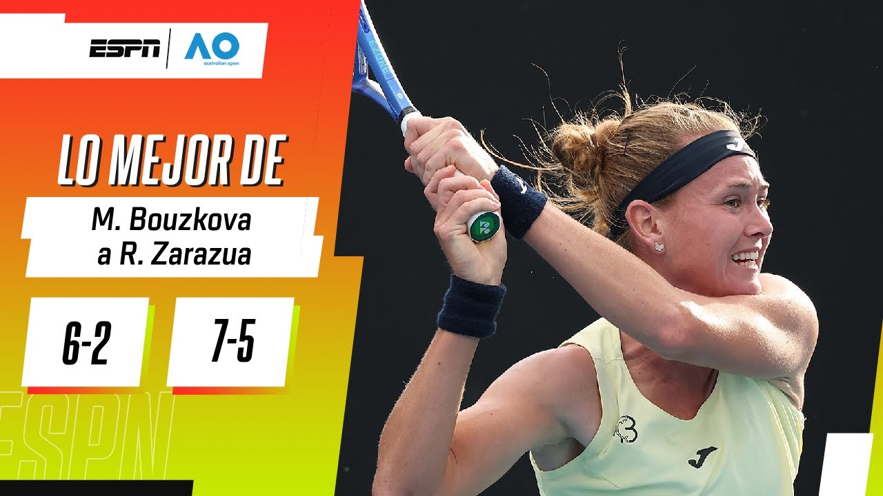 LA MEXICANA ZARAZUA NO PUDO CON BOUZKOVA Y FUE ELIMINA DEL ABIERTO DE AUSTRALIA | RESUMEN