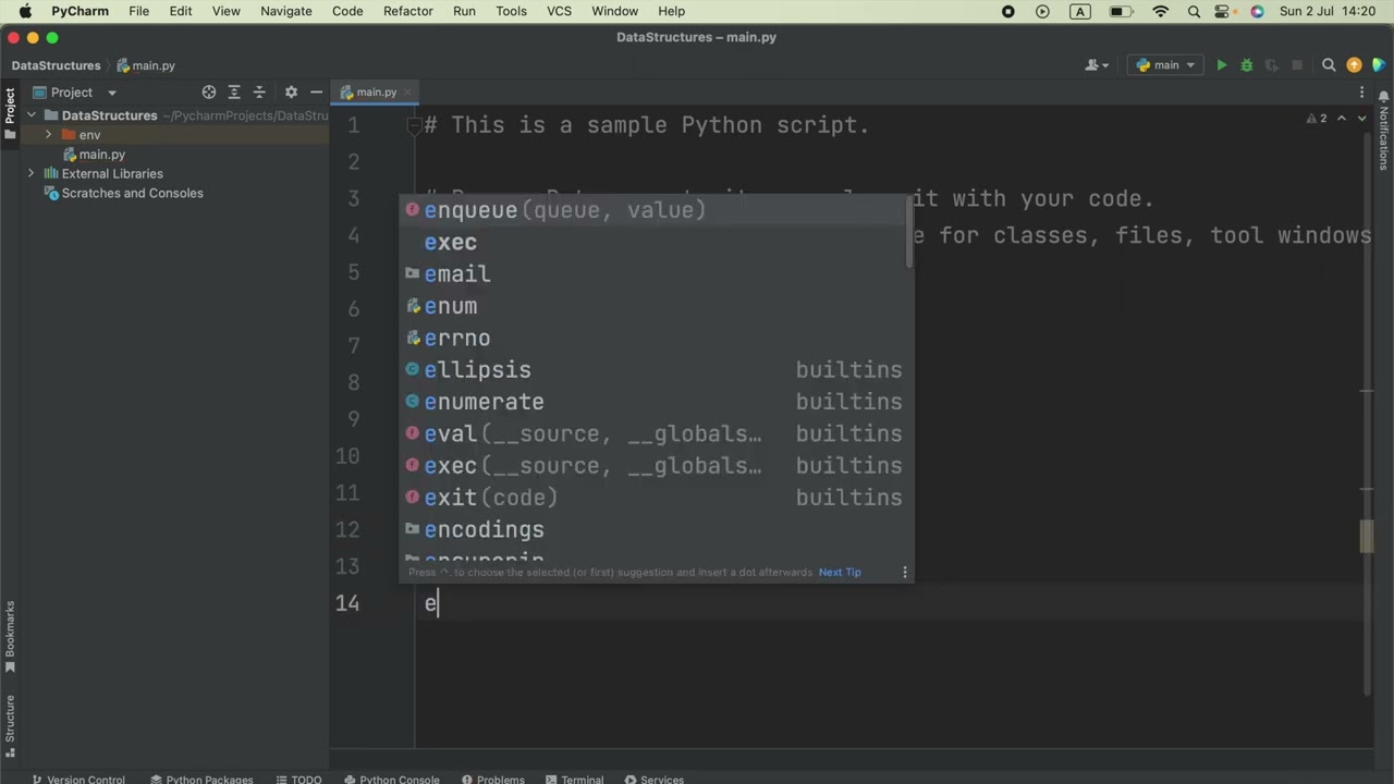 Queue Data Structure Implementation in Python