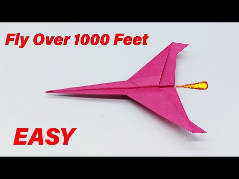 How to make a Paper Airplane that flies Far 1000 Feet - Paper Airplane Easy