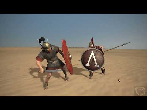 ROME II Total War: Veteran Legionaries VS Royal Spartan