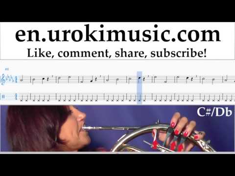 How to Play French Horn Charlie Puth - Attention Tabs Part#1 exercises, scales um-i352