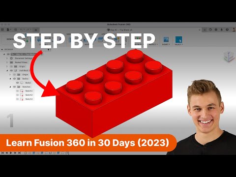 Day 1 of Learn Fusion 360 in 30 Days for Complete Beginners! - 2023 EDITION