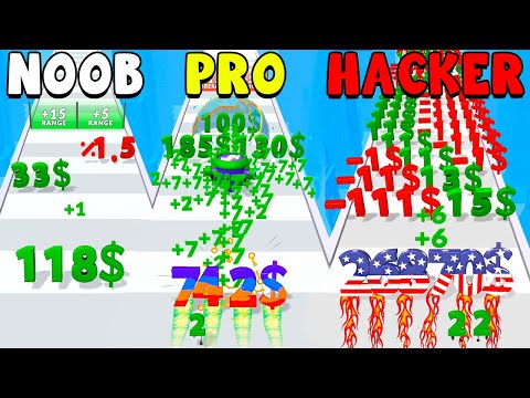INCREDIBLE NEW LEVELS! 💲 NOOB vs PRO vs HACKER in DIGIT SHOOTER!