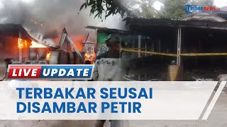 Pom bensin Mini Disambar Petir, Rumah Warga di Kecamatan Tempilang Bangka Barat Ikut Terbakar