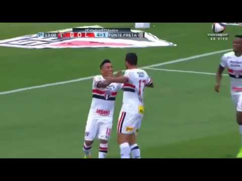 2° Gol de Gilberto - São Paulo 5 x 2 Ponte Preta - Brasileirão 12/02/17