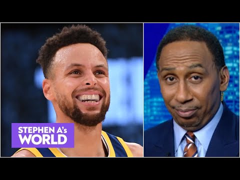斯蒂芬-A.愛斯蒂芬-庫裡深沉的三分勝過AD&肯德里克-帕金斯的兒子主宰｜斯蒂芬-A的世界。 (Stephen A. LOVES Steph Curry's deep 3 over AD & Kendrick Perkins' son dominating | Stephen A's World)