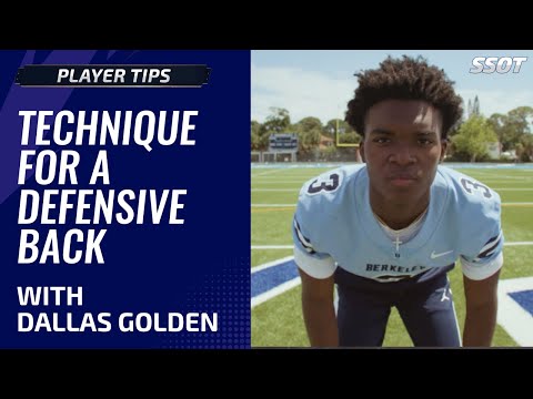 Dallas Gordon's Top Defensive Back Technique for Berkeley Prep