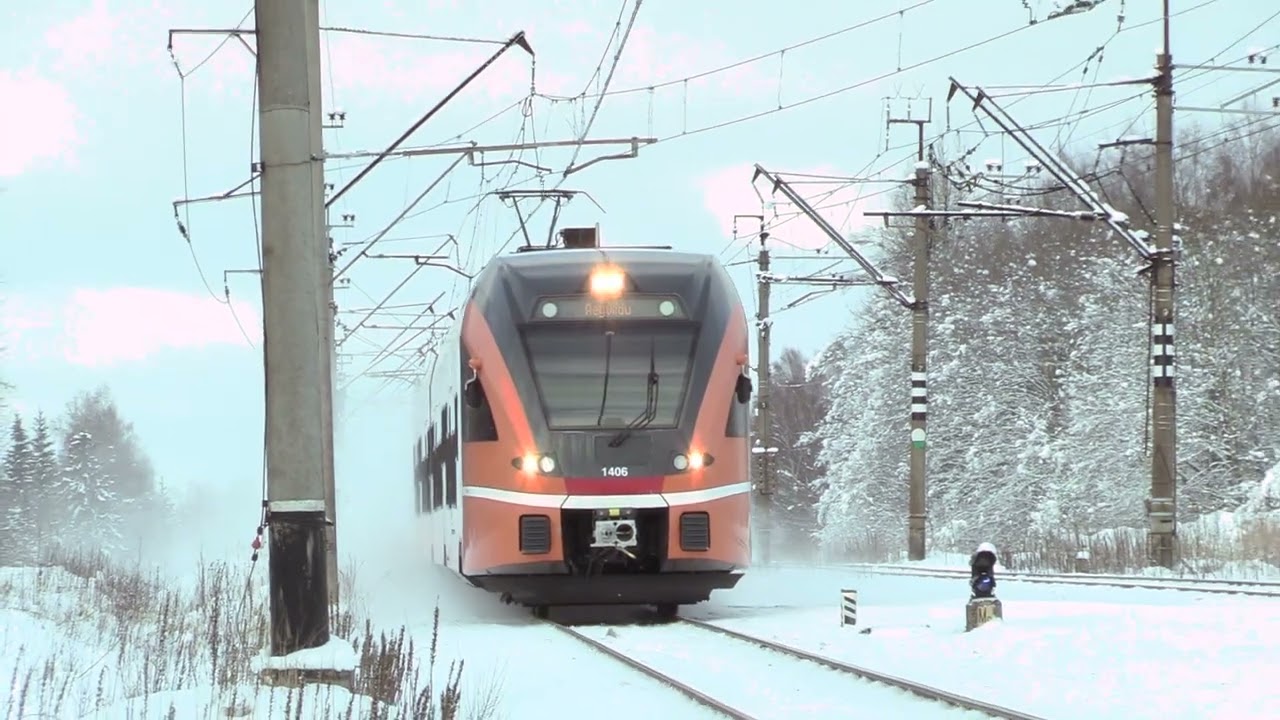 Штадлерский электропоезд 1406 на ст. Кехра / Stadler EMU 1406 at Kehra station