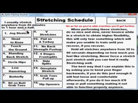 Splits Training Routine 1.0.4 Video