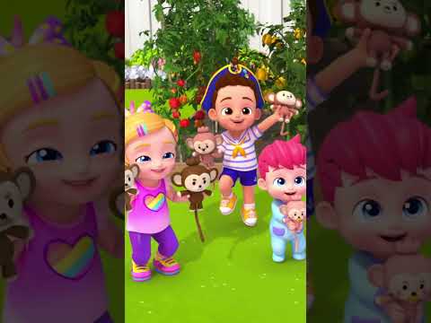 🐒Ouch! Five Little Monkeys Jumping On The Bed #Bebefinn #shorts #forkids