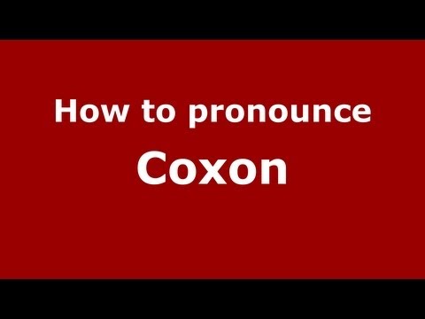 How to pronounce Coxon