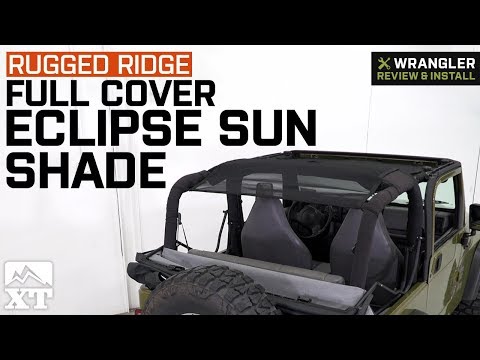 Jeep Wrangler Rugged Ridge Full Cover Eclipse Sun Shade - Black (1997-2006 TJ) Review & Install