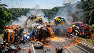 Download lagu Insiden Paling Buruk Dan Menyedihkan || Detik Detik Truck Terbalik Di Bukit Kodok mp3