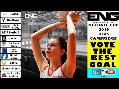 ENG Sports UK 2019 U14s Netball Cup - Eastern Finals (Cambridge). Vote The Best Goal by the Public