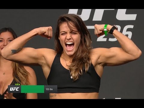 Lauren Mueller vs. Poliana Botelho - Weigh-in Face-Off - (UFC 236: Holloway vs. Poirier 2) - /r/WMMA