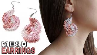 Crochet Mesh Earrings For Absolute Beginners - Quick & Easy DIY