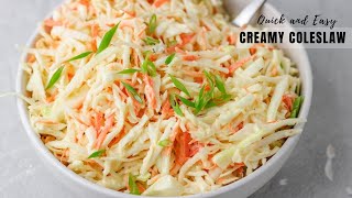 How to make the best CREAMY COLESLAW | Homemade coleslaw recipe