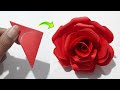 How To Make Paper Rose Easy Beautiful Paper Rose Flower Making Idea Diy Paper Rose Flower