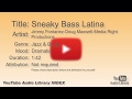 Sneaky Bass Latina Jimmy Fontanez Doug Maxwell Media Right Productions Jazz Blues Dramatic